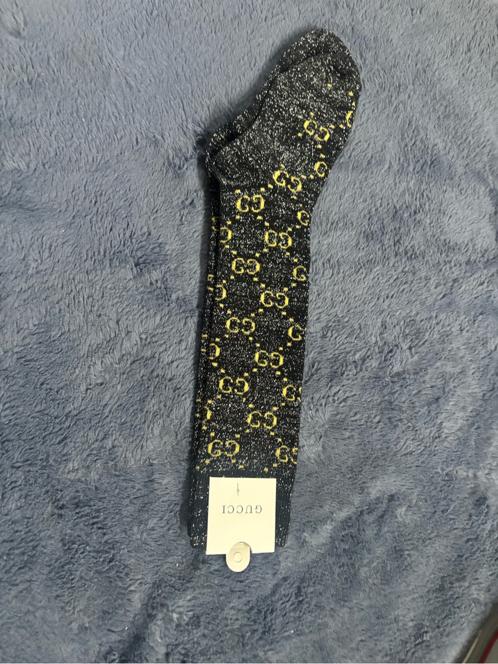 Black & Gold Logo Crew Socks